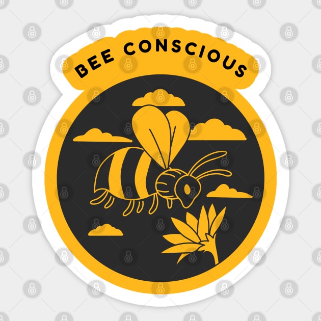 Bee Conscious Sticker by shopium61